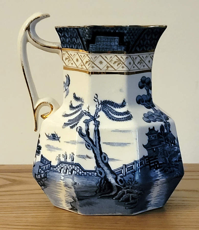 Real Old Willow Blue 24 Oz Pitcher by Booths-1