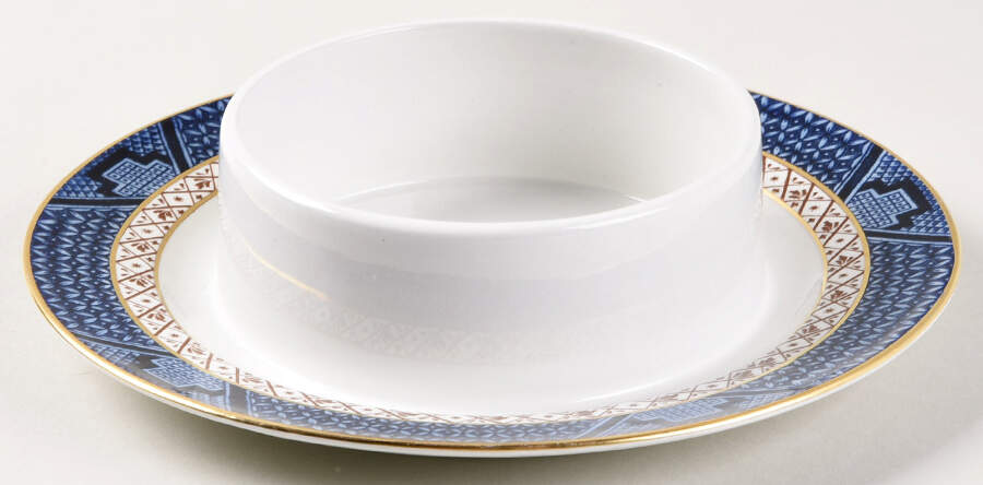 Real Old Willow Blue Round Butter No Lid by Booths-1