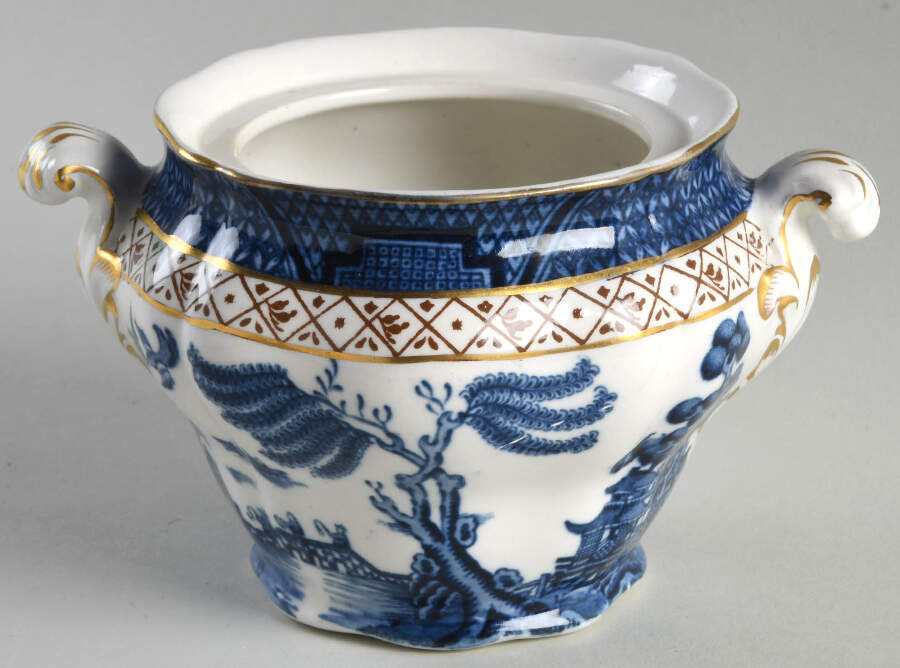 Real Old Willow Blue Sugar Bowl No Lid by Booths-1