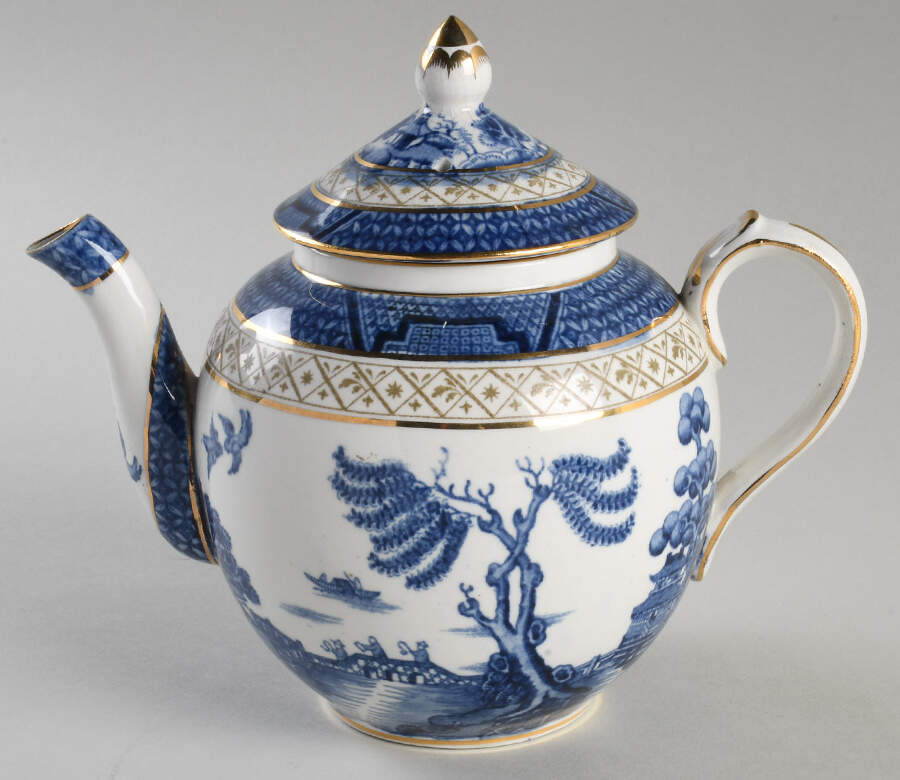 Real Old Willow Blue Small Teapot & Lid by Booths-1