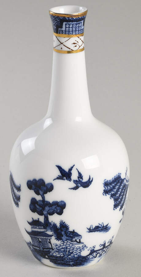 Real Old Willow Blue Bud Vase by Booths-1