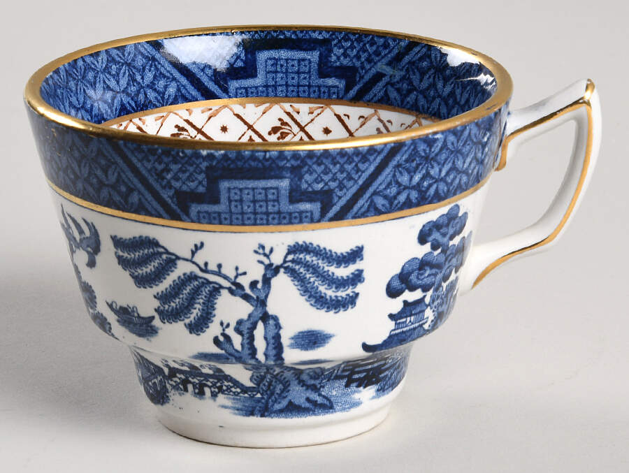 Real Old Willow Blue Flat Cup by Booths-1