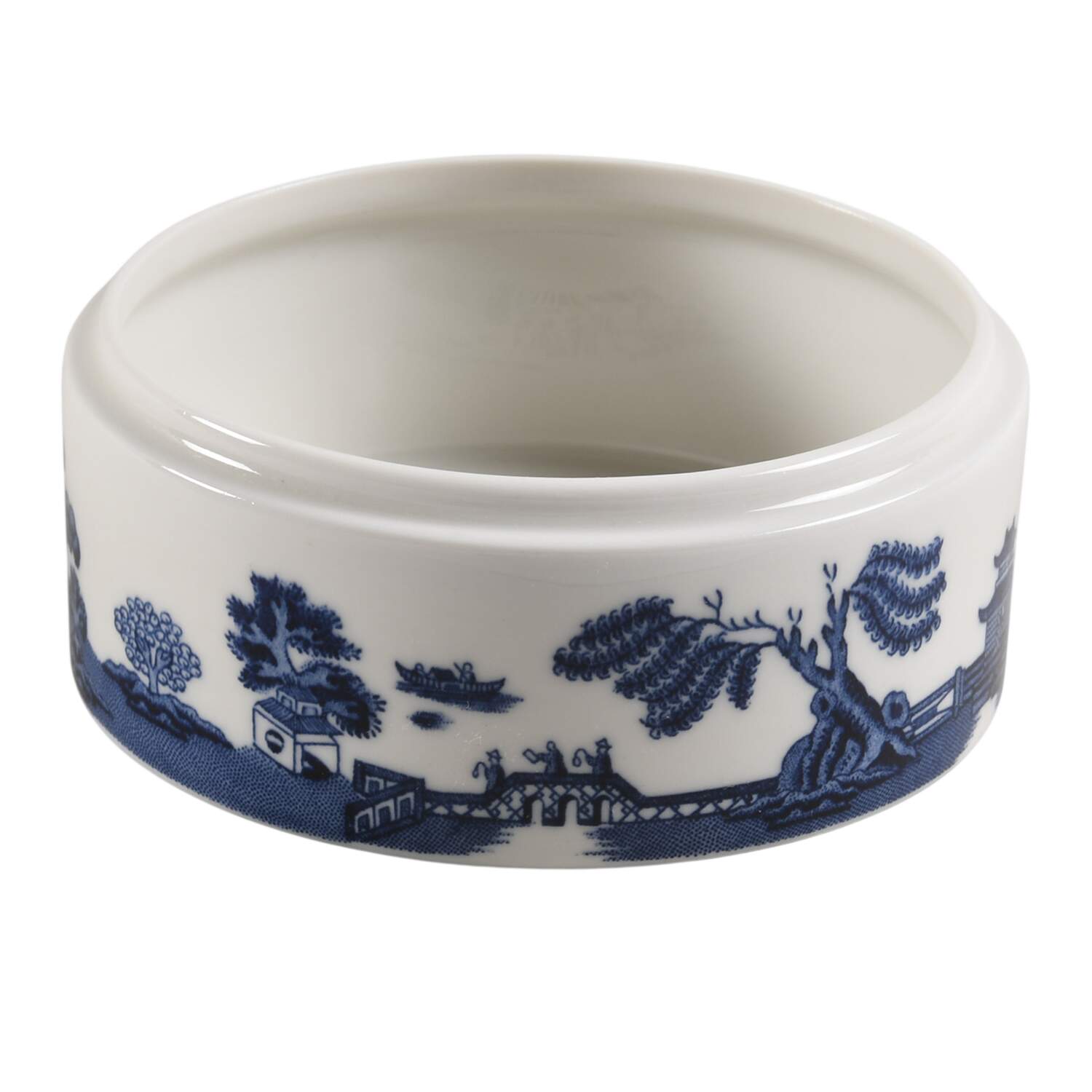 Real Old Willow Blue Round Box No Lid by Booths-1