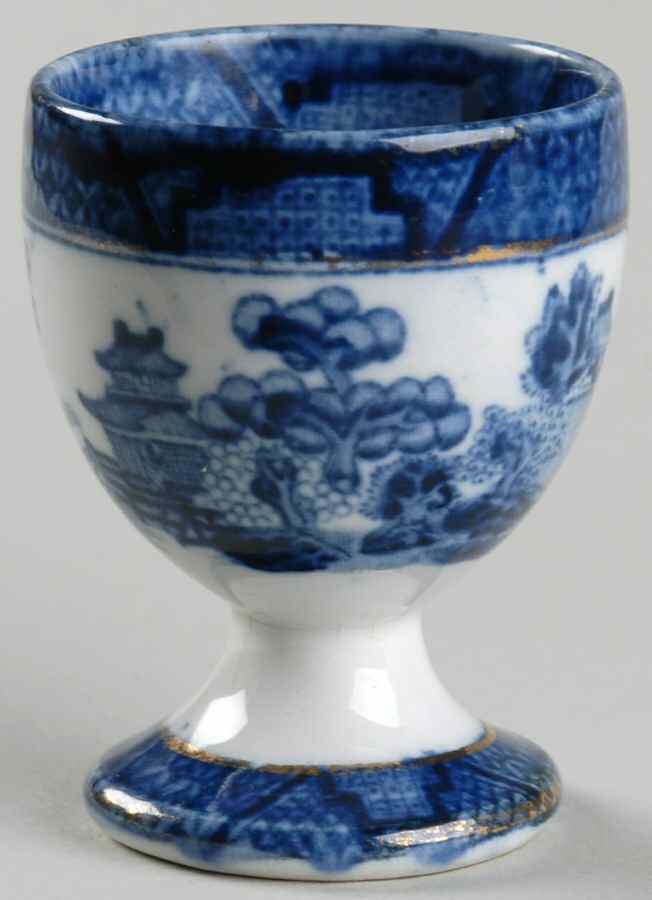 Real Old Willow Blue Single Egg Cup by Booths-1