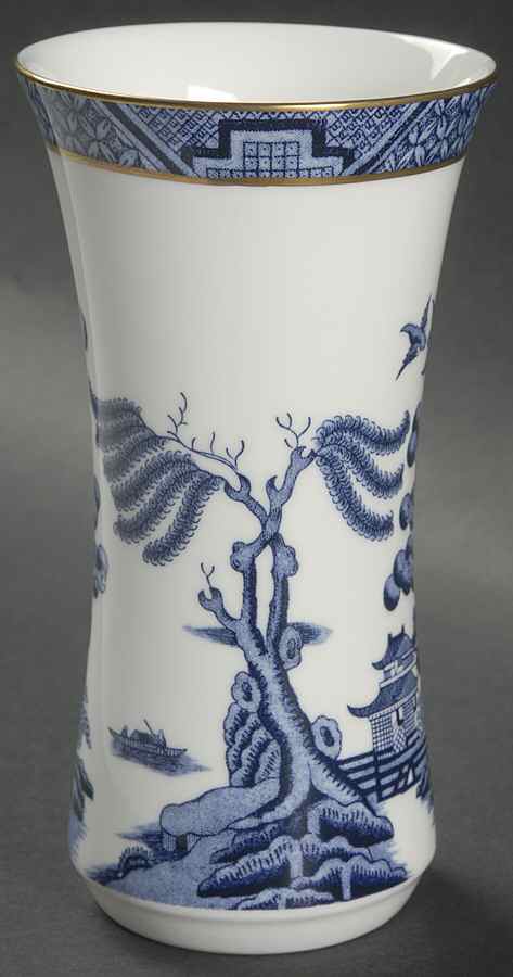 Real Old Willow Blue 6" Vase by Booths-1
