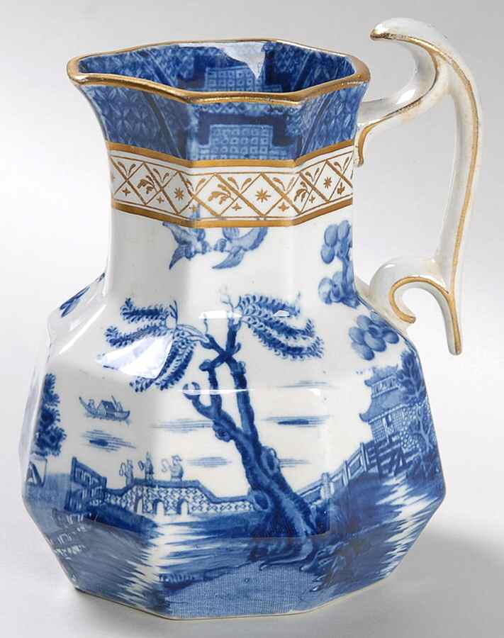 Real Old Willow Blue 12 Oz Pitcher by Booths-1