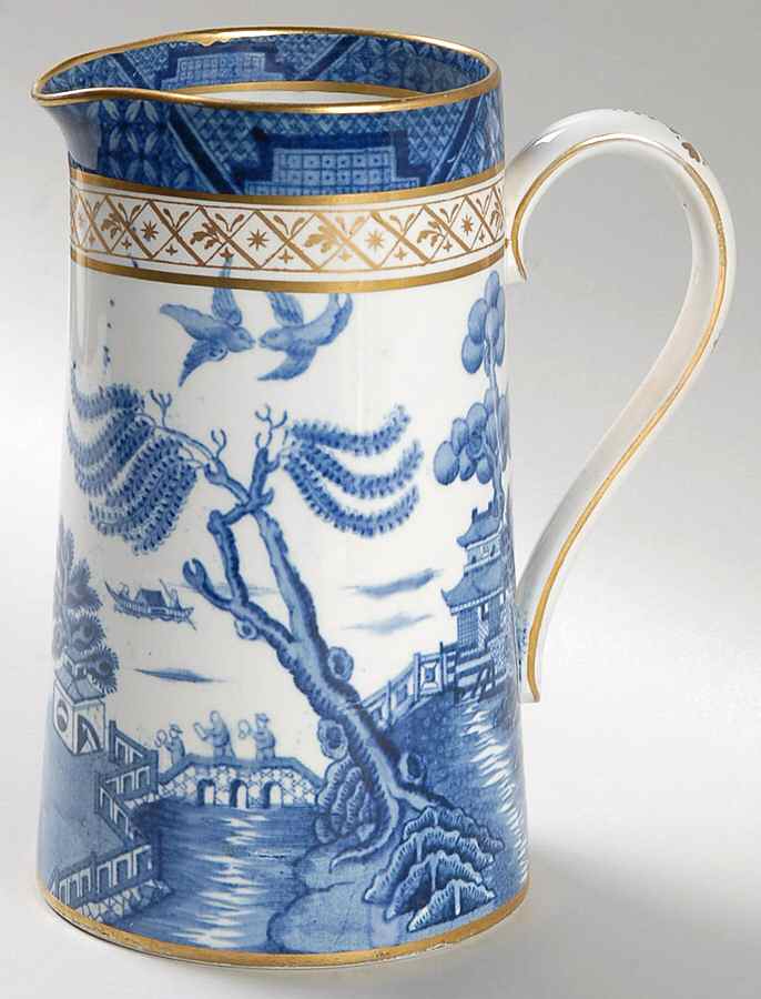 Real Old Willow Blue 32 Oz Pitcher by Booths-1