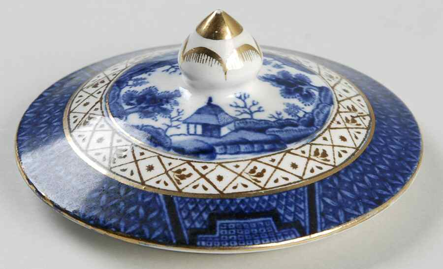 Real Old Willow Blue Lid for Sugar Bowl by Booths-1
