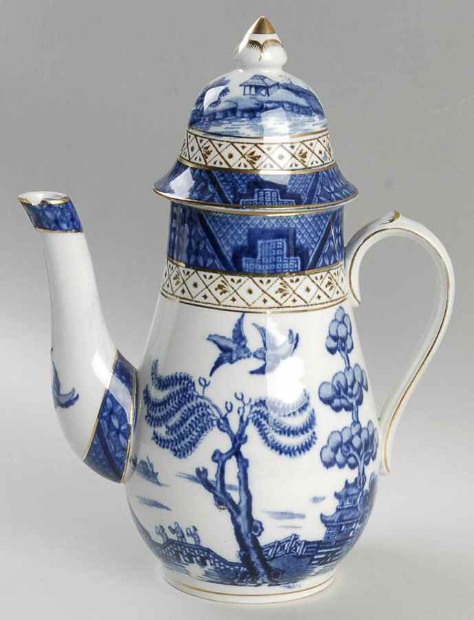 Real Old Willow Blue Mini Coffee Pot & Lid by Booths-1