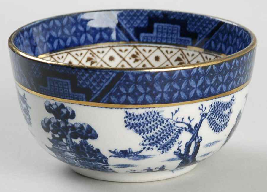 Real Old Willow Blue Open Sugar Bowl by Booths-1