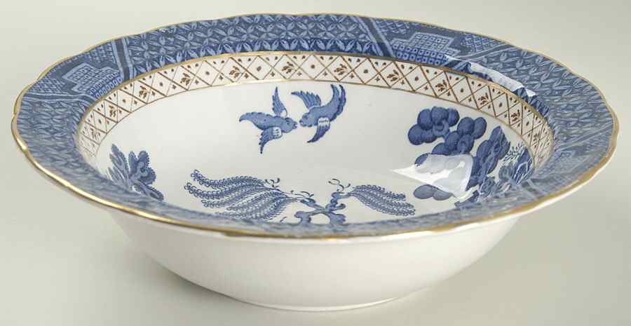 Real Old Willow Blue 8" Round Vegetable Bowl by Booths-1