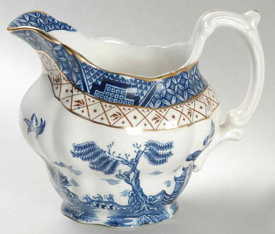 Real Old Willow Blue Creamer by Booths-1