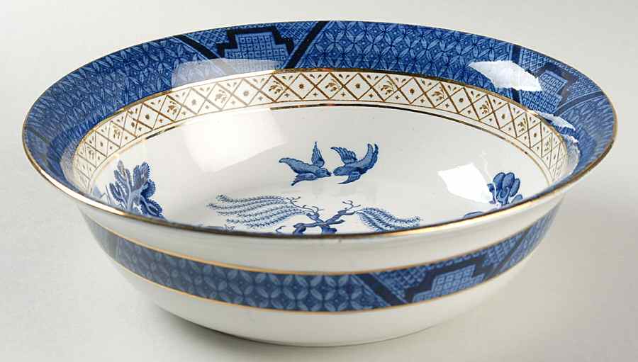 Real Old Willow Blue 8" Round Vegetable Bowl by Booths-1