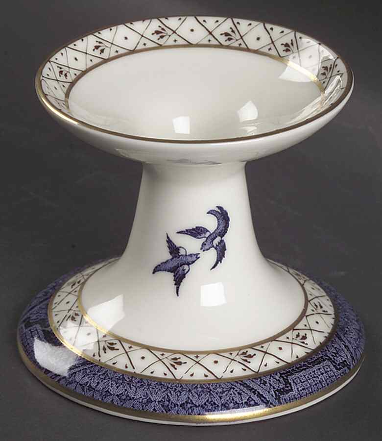 Real Old Willow Blue 3" Candlestick by Booths-1