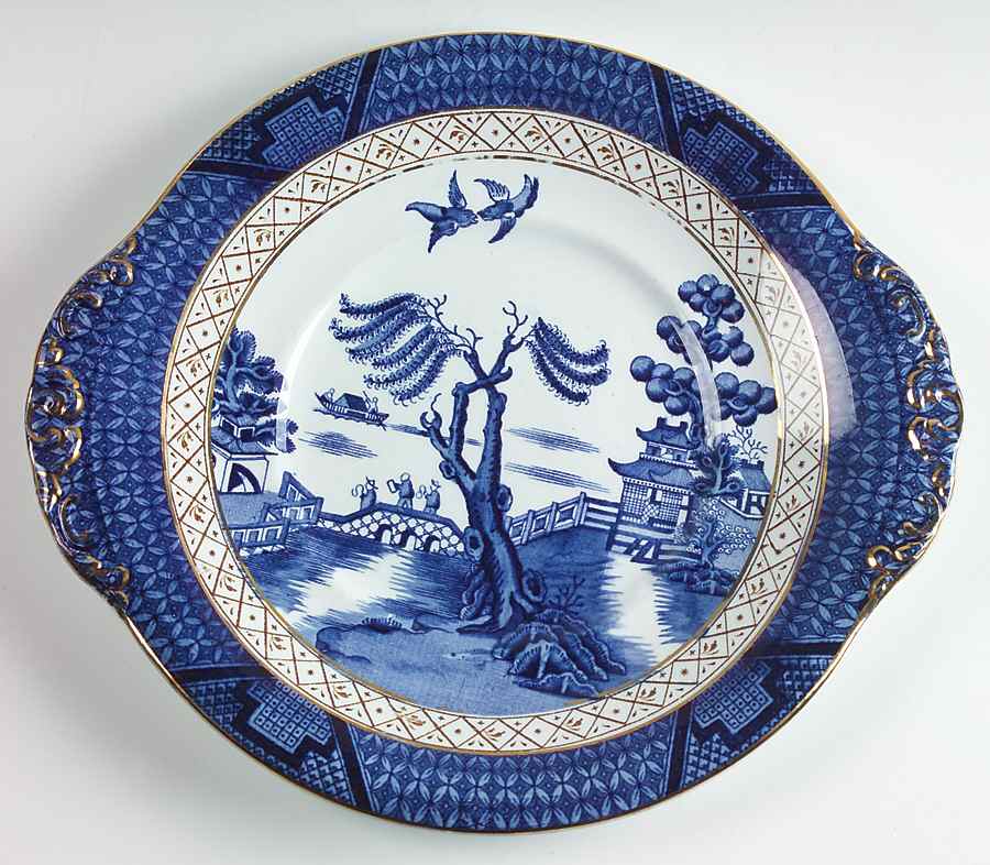Real Old Willow Blue Cookie Plate by Booths-1