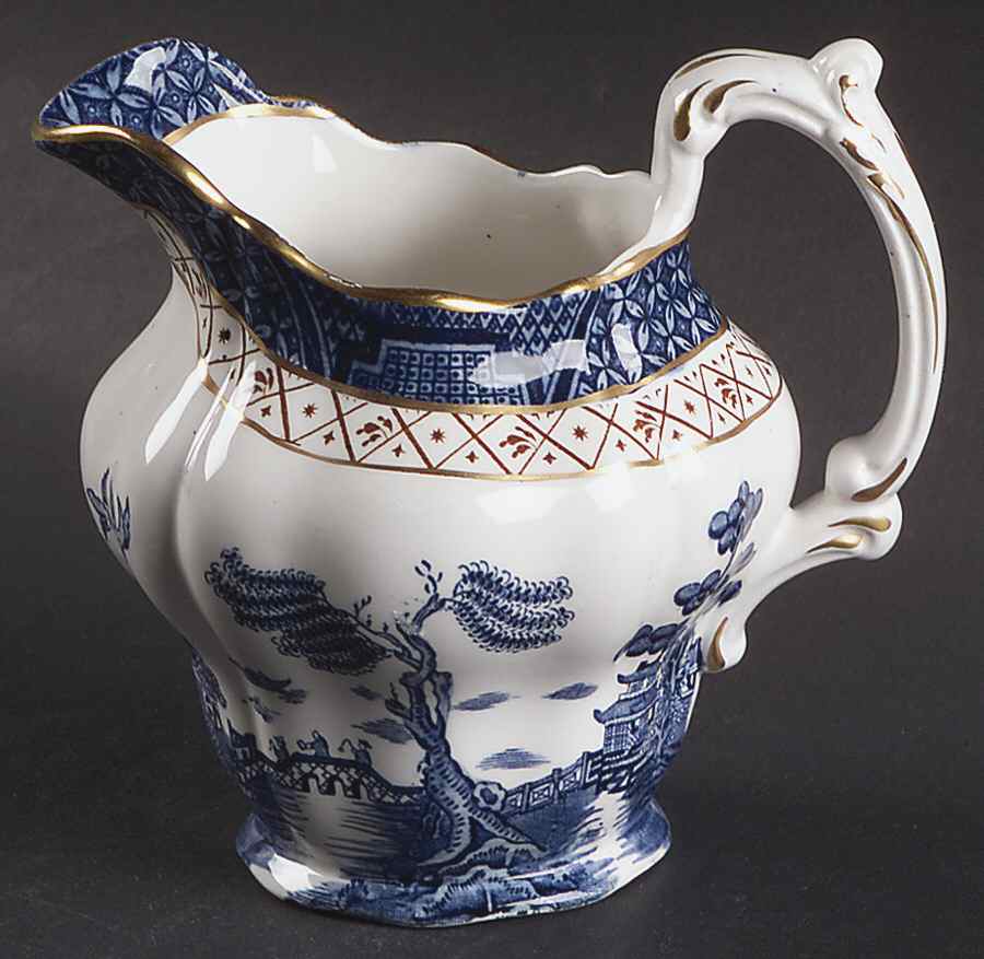Real Old Willow Blue Creamer by Booths-1