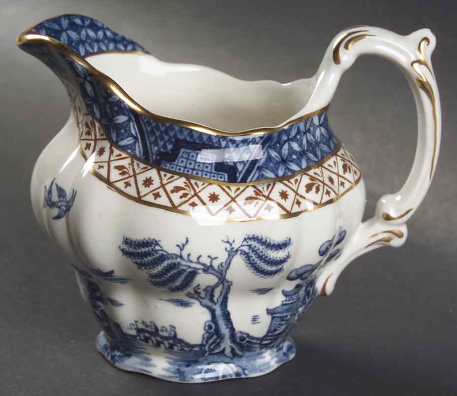 Real Old Willow Blue Creamer by Booths-1