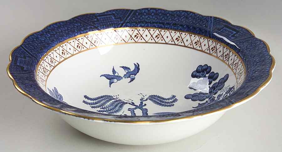 Real Old Willow Blue 9" Round Vegetable Bowl by Booths-1