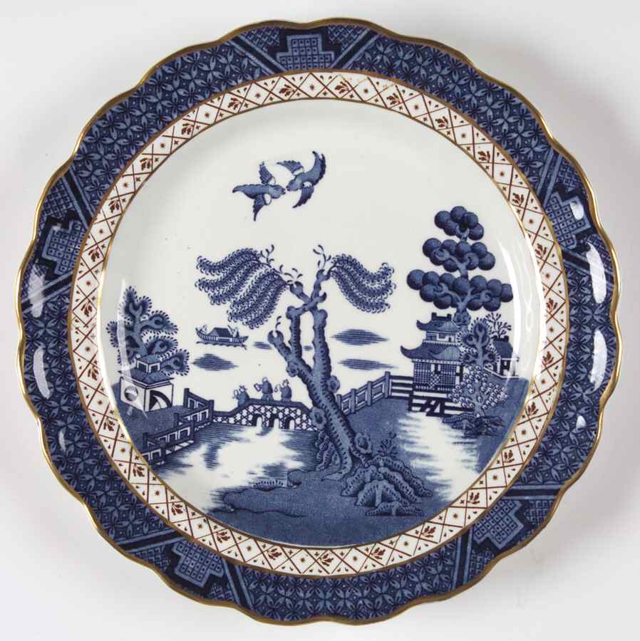 Real Old Willow Blue Salad Plate by Booths-1