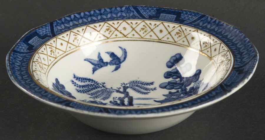 Real Old Willow Blue Rim Fruit/Dessert (Sauce) Bowl by Booths-1