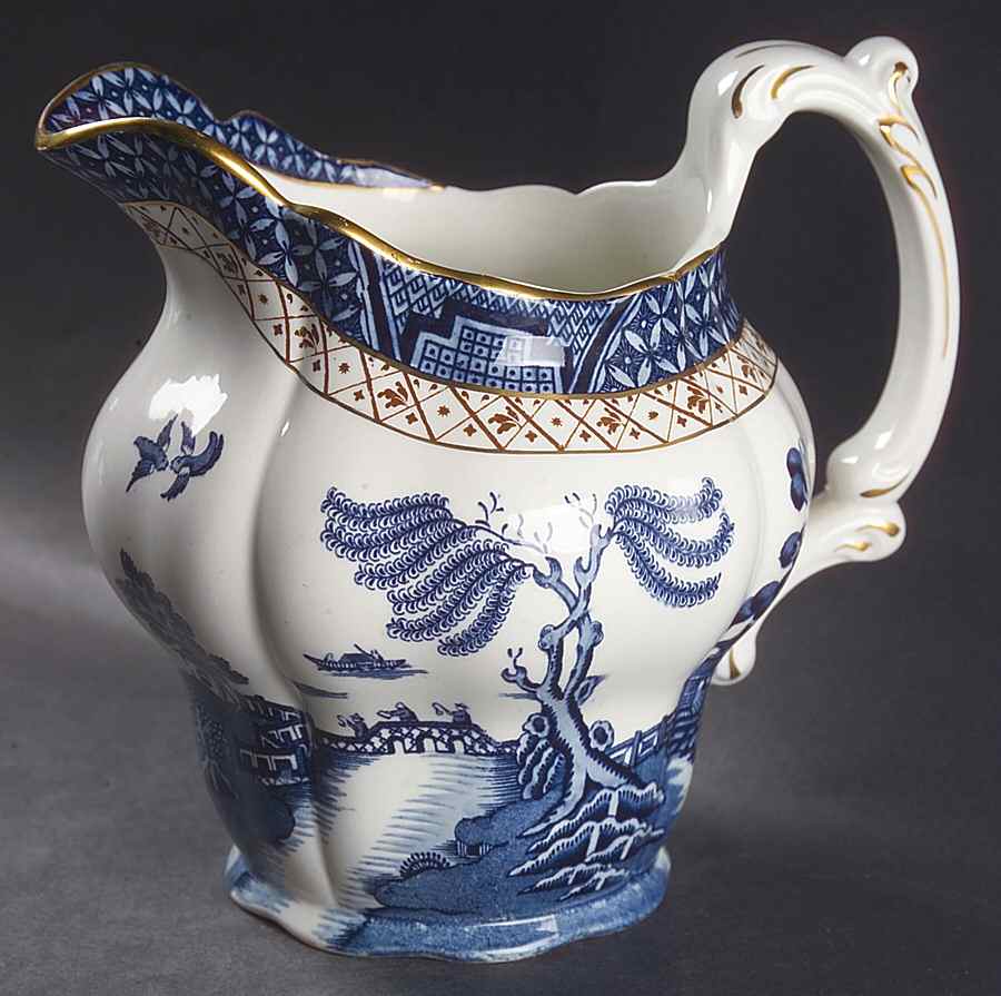 Real Old Willow Blue 40 Oz Pitcher by Booths-1