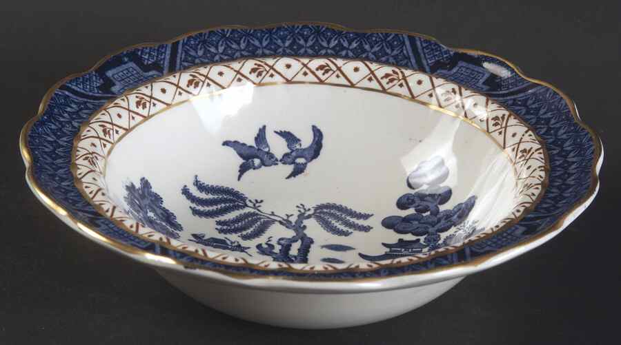 Real Old Willow Blue Rim Fruit/Dessert (Sauce) Bowl by Booths-1