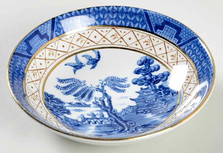 Real Old Willow Blue Fruit/Dessert (Sauce) Bowl by Booths-1