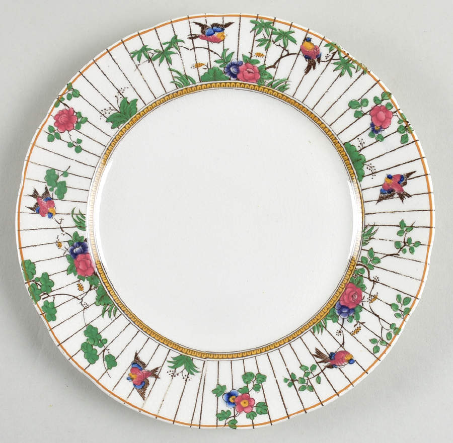 Springtime (Gold Trim) Bread & Butter Plate by Booths-1