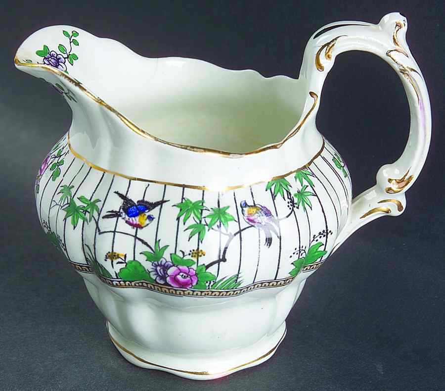 Springtime (Gold Trim) Creamer by Booths-1