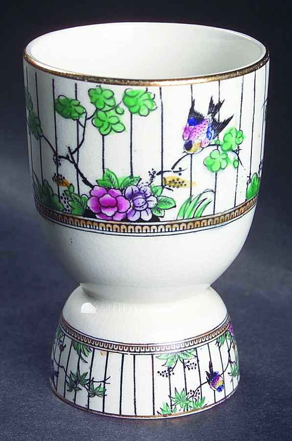 Springtime (Gold Trim) Double Egg Cup by Booths-1