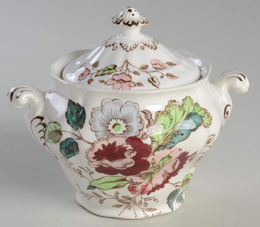Stanway Sugar Bowl & Lid by Booths-1
