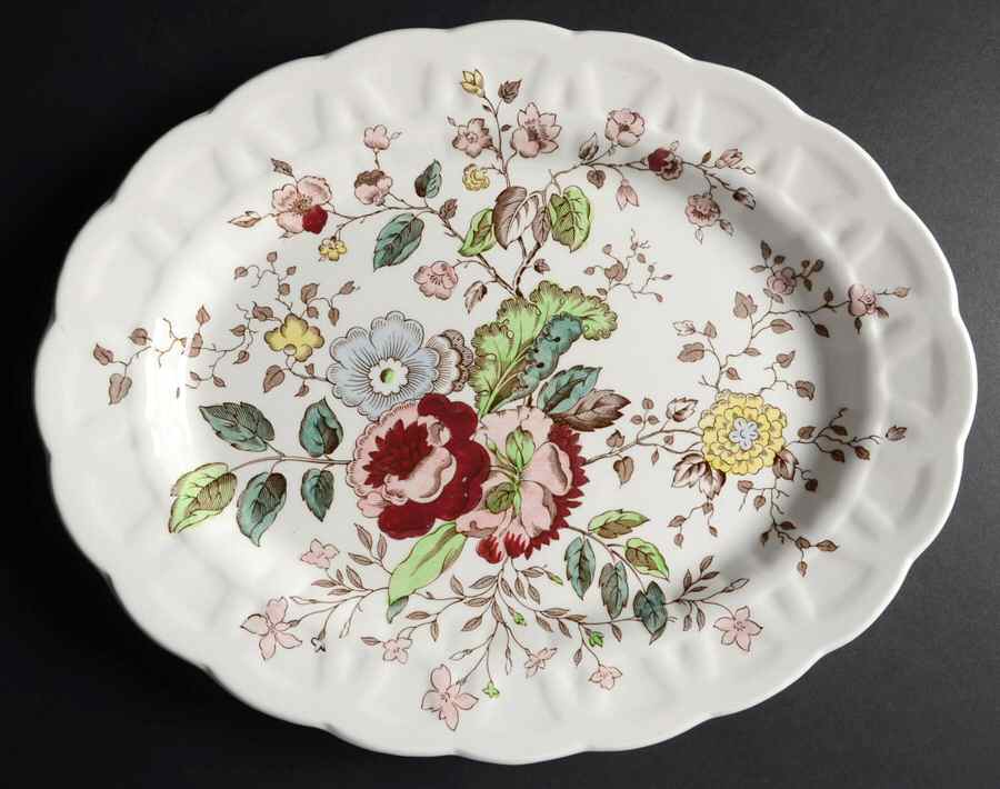 Stanway 13" Oval Serving Platter by Booths-1