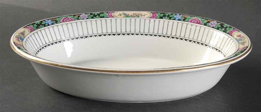 Stratford 9" Oval Vegetable Bowl by Booths-1