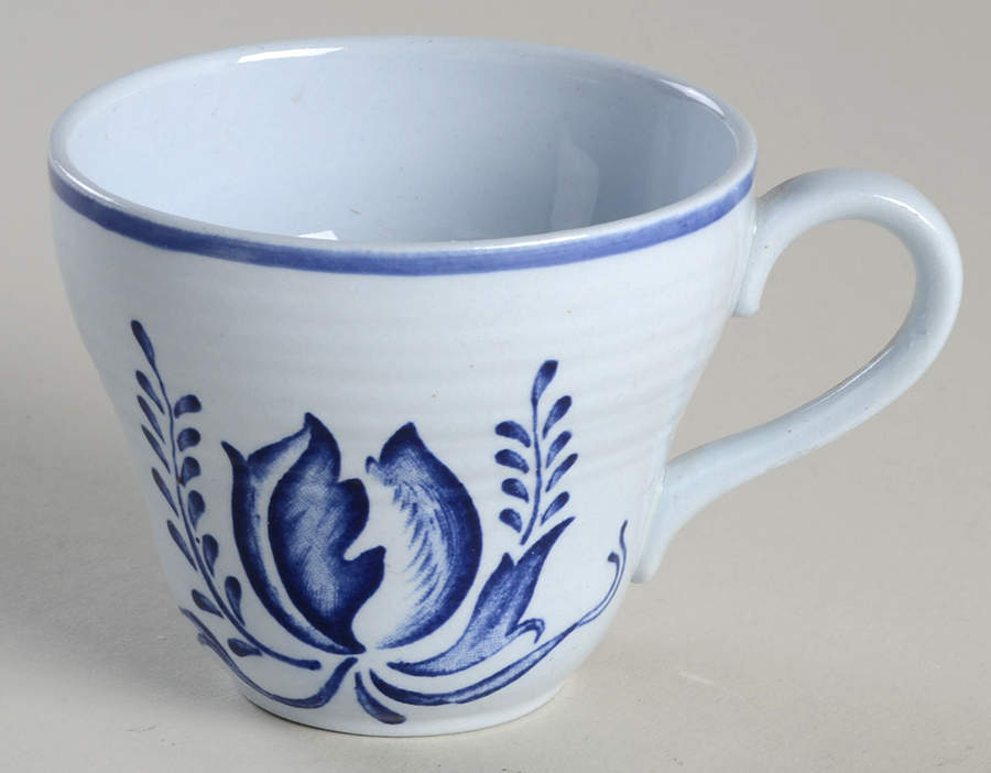 Tulip Blue Flat Demitasse Cup by Booths-1