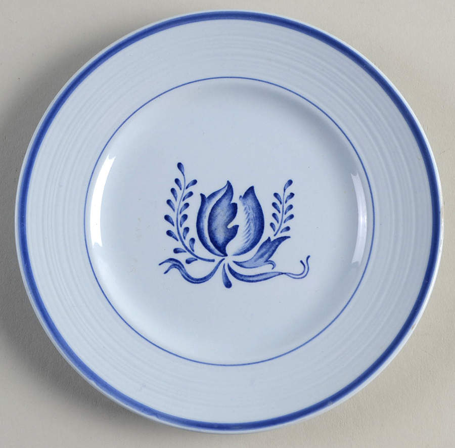 Tulip Blue Bread & Butter Plate by Booths-1
