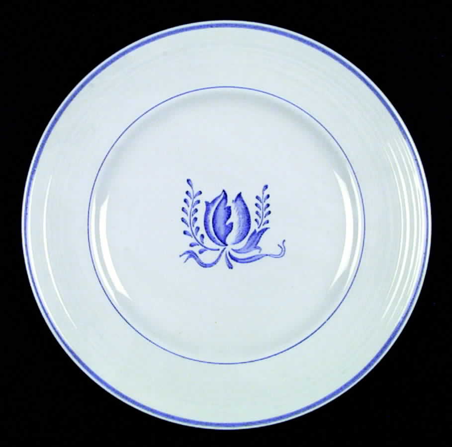 Tulip Blue Dinner Plate by Booths-1