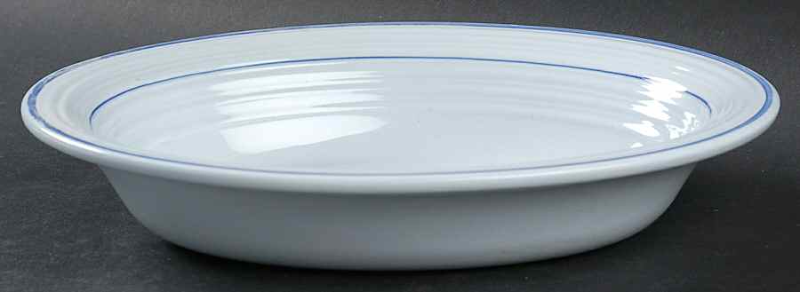 Tulip Blue 9" Oval Vegetable Bowl by Booths-1