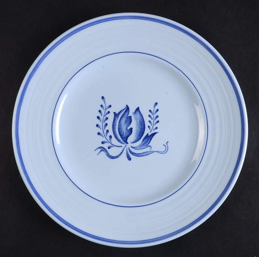 Tulip Blue Salad Plate by Booths-1
