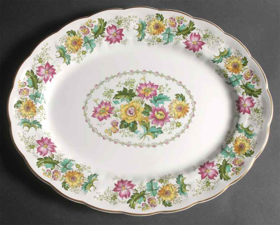 Victoria 16" Oval Serving Platter by Booths-1