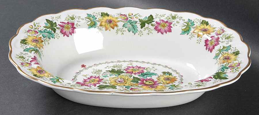Victoria 10" Oval Vegetable Bowl by Booths-1