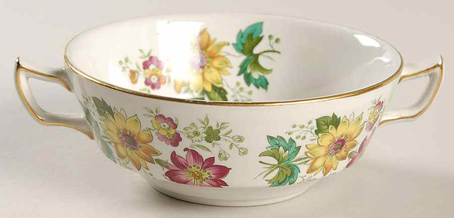 Victoria Flat Cream Soup Bowl by Booths-1