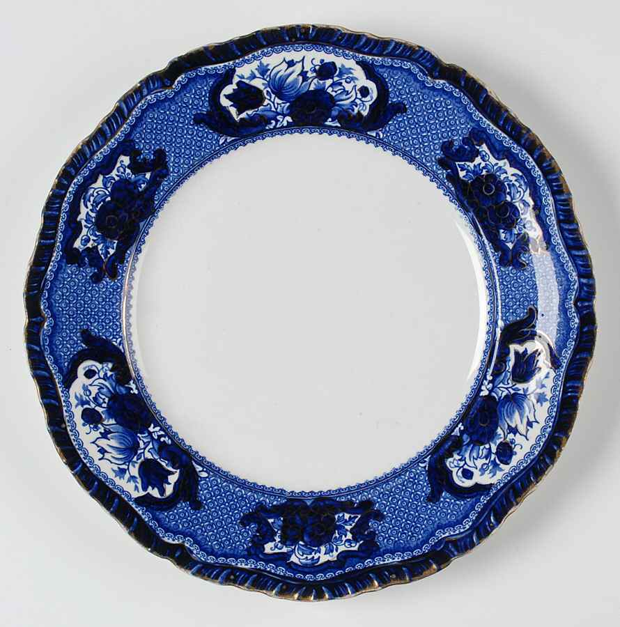 Victoria (Cobalt Blue & Gold) Dinner Plate by Booths-1