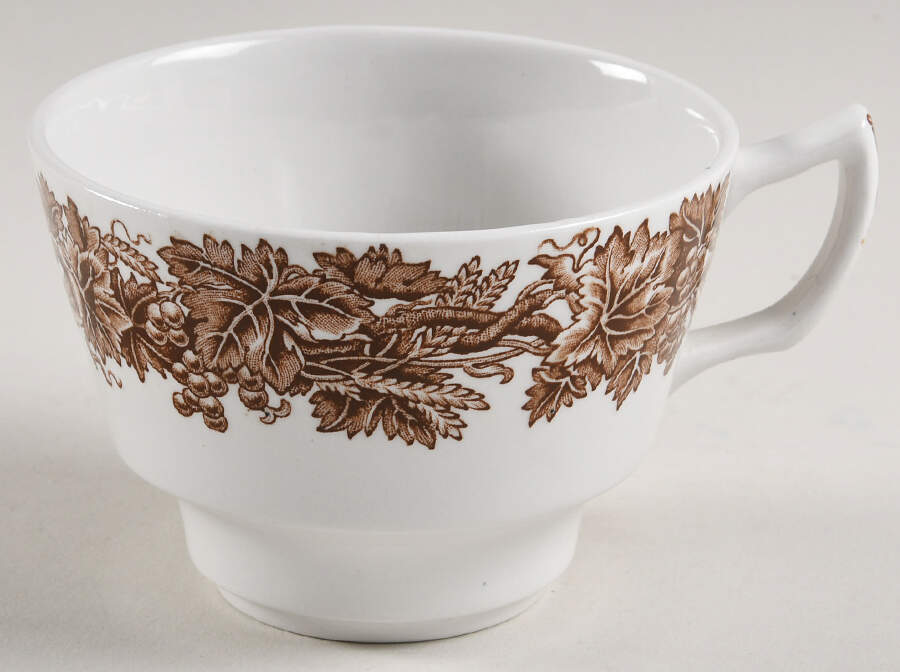 Vine and Wheat Brown Oversized Cup by Booths-1