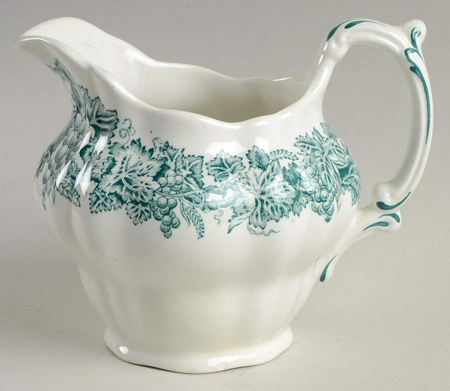 Vine and Wheat Green Creamer by Booths-1