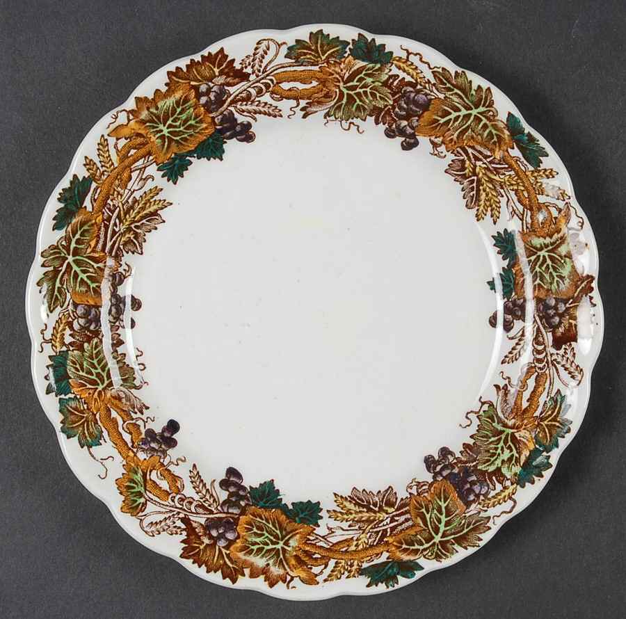 Vine and Wheat Multi Bread & Butter Plate by Booths-1