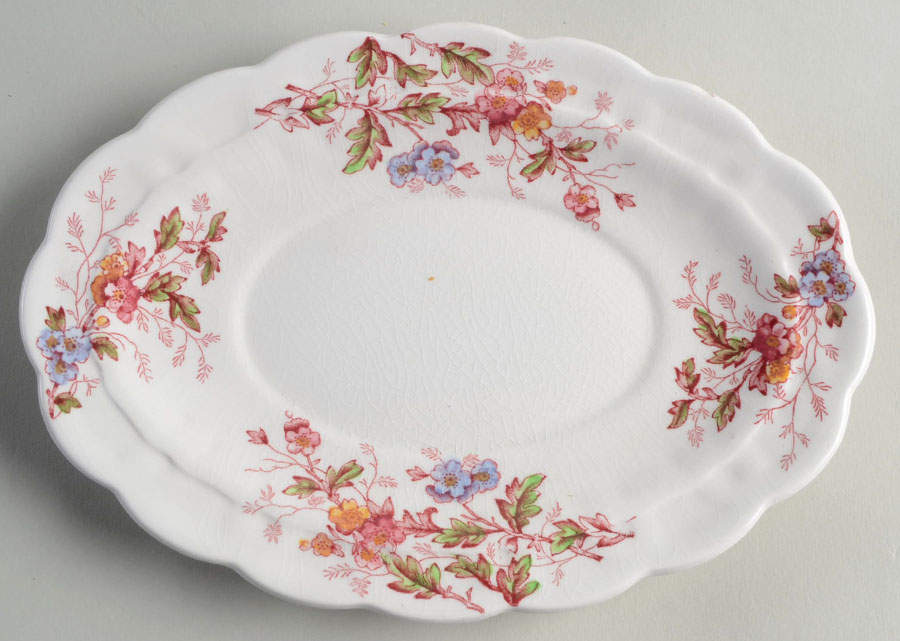 Washington (Multicolor, Scalloped) Underplate for Gravy Boat by Booths-1