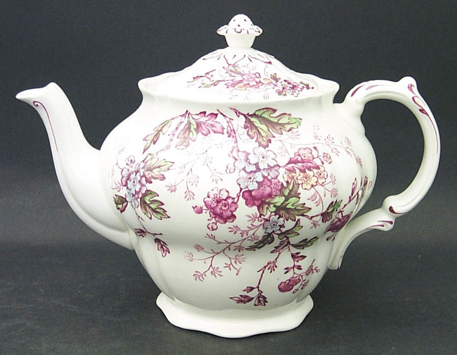 Washington (Multicolor, Scalloped) Teapot & Lid by Booths-1