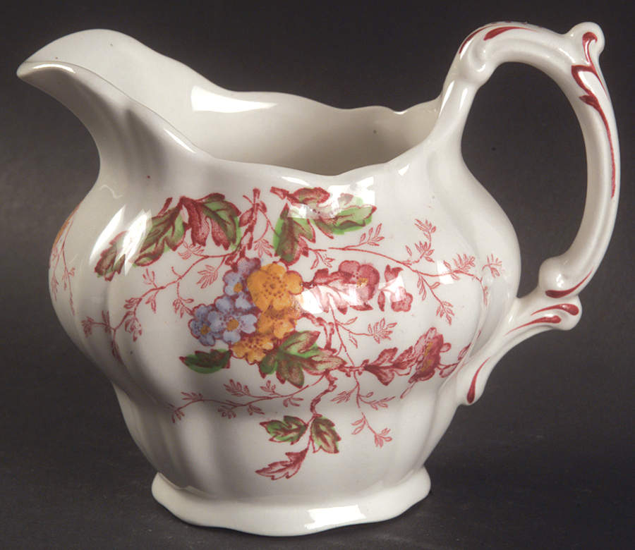 Washington (Multicolor, Scalloped) Creamer by Booths-1