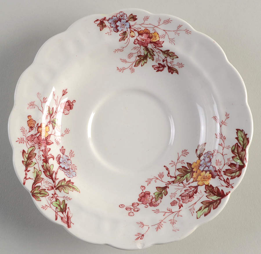 Washington (Multicolor, Scalloped) Saucer for Oversized Cup by Booths-1