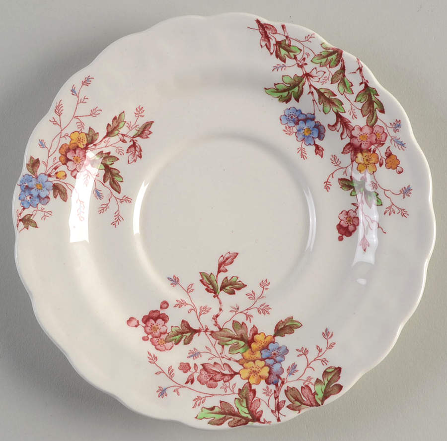 Washington (Multicolor, Scalloped) Saucer for Cream Soup Bowl by Booths-1